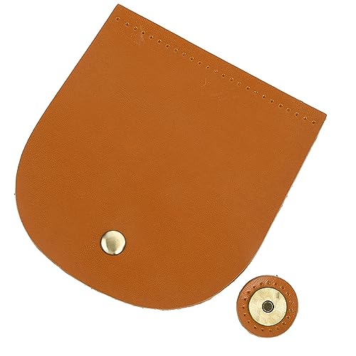 SIXRUN Umhängetasche Klappenabdeckung, DIY Hand Genähte Magnet -Schnappklappenabdeckung Ersatz für die (Mikrofaser -synthetisches Leder, Bronzezubehör) von SIXRUN