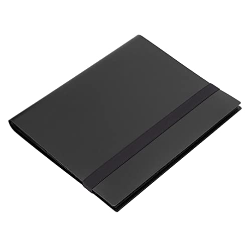 Sammlung von Hochtransparenzfarben Hochtransparente Lageralbum Cover für die Speicherung von Spielkarten für Kartenliebhaber (Schwarz 20 Seiten) von SIXRUN