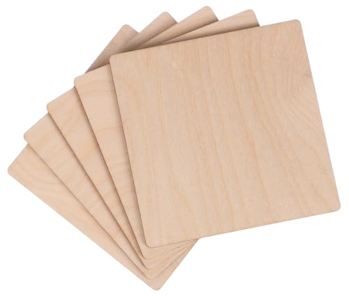 CREATIVE WOOD SET 5 Holz Leinwand zum Bemalen 10 x 10 cm 5er Pack | Sperrholzplatte | Set von Holz-Malgründe | 40 mm Dicke | Holzverbrennung mit Lötkolben | Malunterlagen für Brandmalerei, Dekoration CREATIVE WOOD SET 5 Holz Leinwand zum Bemalen 10 x 10 cm 5er Pack | Sperrholzplatte | Set von Holz-Malgründe | 40 mm Dicke | Holzverbrennung mit Lötkolben | Malunterlagen für Brandmalerei, Dekoration von SIXTOL