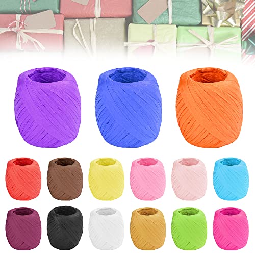 SIYINGSAERY 15X Geschenkpapier Band 20 m je Rolle Raffia Bast Papierbandrollen Raffia Bunt Bast Papierschnüre Schnurseile Papier-Geschenkband Set für Geschenkbox Verpackung 15 Farben SIYINGSAERY 15X Geschenkpapier Band 20 m je Rolle Raffia Bast Papierbandrollen Raffia Bunt Bast Papierschnüre Schnurseile Papier-Geschenkband Set für Geschenkbox Verpackung 15 Farben von SIYINGSAERY