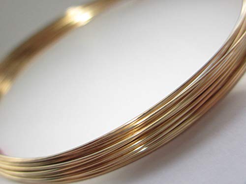 Draht mit 14 Karat Gold gefüllt, rund, 0,8 mm (0,8 mm), weich, 1 Meter von SJ Supplies
