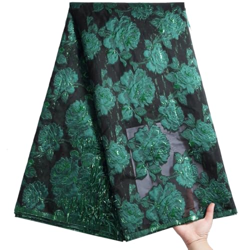 SJD LACE Afrikanischer Spitzenstoff, 4,5 m, nigerianische Blumenstickerei, Vergoldung, Netzstoff, Spitzenstoff für Hochzeit/Party/tägliches Nähen SJD LACE Afrikanischer Spitzenstoff, 4,5 m, nigerianische Blumenstickerei, Vergoldung, Netzstoff, Spitzenstoff für Hochzeit/Party/tägliches Nähen von SJD LACE