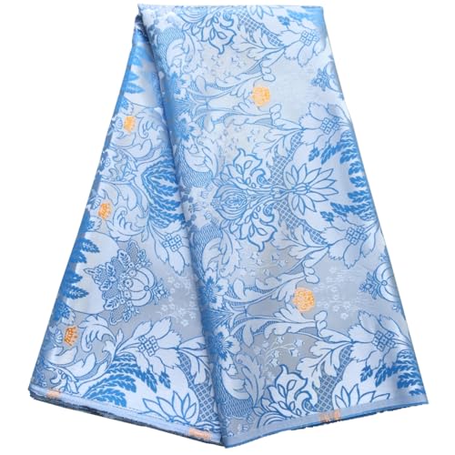 SJD LACE Afrikanischer Spitzenstoff, 4,5 m, nigerianische Jacquard-Stickerei, Brokat, Textil-Spitzenstoff für Partykleid, Nähen von SJD LACE