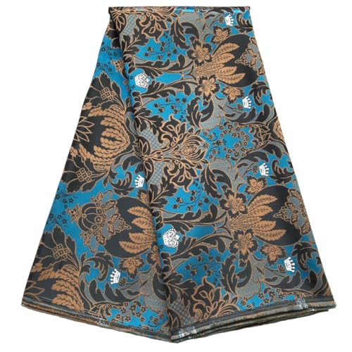 SJD LACE Afrikanischer Spitzenstoff, 4,5 m, nigerianische Jacquard-Stickerei, Brokat, Textil-Spitzenstoff für Partykleid, Nähen SJD LACE Afrikanischer Spitzenstoff, 4,5 m, nigerianische Jacquard-Stickerei, Brokat, Textil-Spitzenstoff für Partykleid, Nähen von SJD LACE