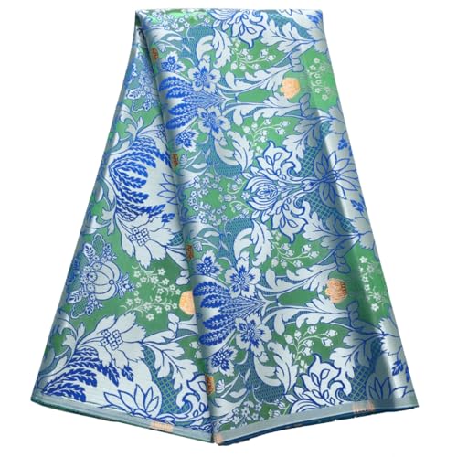 SJD LACE Afrikanischer Spitzenstoff, 4,5 m, nigerianische Jacquard-Stickerei, Brokat, Textil-Spitzenstoff für Partykleid, Nähen SJD LACE Afrikanischer Spitzenstoff, 4,5 m, nigerianische Jacquard-Stickerei, Brokat, Textil-Spitzenstoff für Partykleid, Nähen von SJD LACE