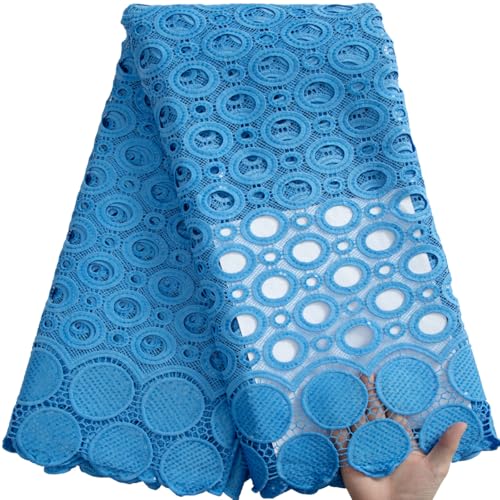 SJD LACE Afrikanischer Spitzenstoff, 4,5 m, nigerianisches wasserlösliches Textil-Guipure-Kordelgewebe für Partykleid, Nähen SJD LACE Afrikanischer Spitzenstoff, 4,5 m, nigerianisches wasserlösliches Textil-Guipure-Kordelgewebe für Partykleid, Nähen von SJD LACE