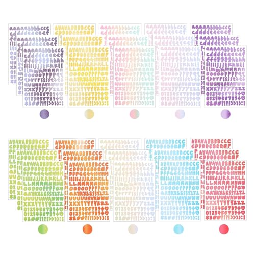 4260 Stücke Buchstaben Aufkleber, 30 Blätter Buchstaben zum Aufkleben, 15.5 * 10.5cm Klebebuchstaben für Schilder Adressnummer DIY Scrapbooking Postfach Dekorationskunst von SJDOFU