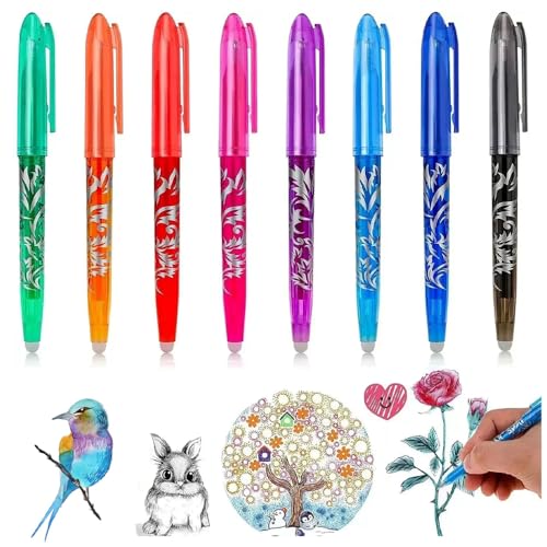 Radierbarer Kugelschreiber, 8 Stück Radierbarer Tintenroller, 8 Farbe 0.5mm Tintenroller Löschbarer Gelschreiber Radierstift für Schulsachen Bürobedarf Studenten Radierbarer Kugelschreiber, 8 Stück Radierbarer Tintenroller, 8 Farbe 0.5mm Tintenroller Löschbarer Gelschreiber Radierstift für Schulsachen Bürobedarf Studenten von SJDOFU