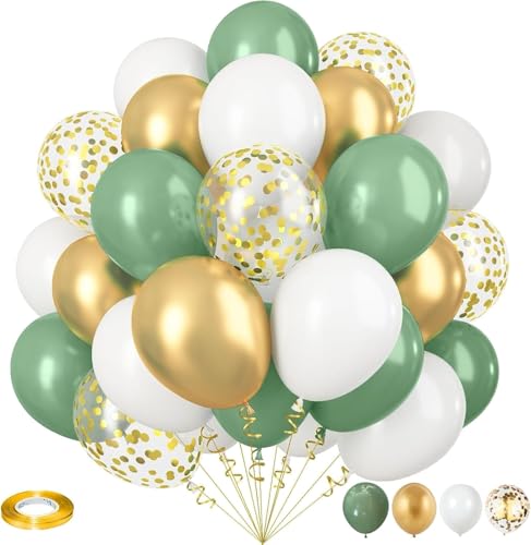 Grüne Luftballons Grün Gold Weiß 50 Stk 12 zoll Vintage-Grün Eukalyptus Grün Ballons Goldene Konfetti Metallic Ballons für Geburtstag Hochzeit Jugendweihe Babyparty Deko Grüne Luftballons Grün Gold Weiß 50 Stk 12 zoll Vintage-Grün Eukalyptus Grün Ballons Goldene Konfetti Metallic Ballons für Geburtstag Hochzeit Jugendweihe Babyparty Deko von SJFEEVOR