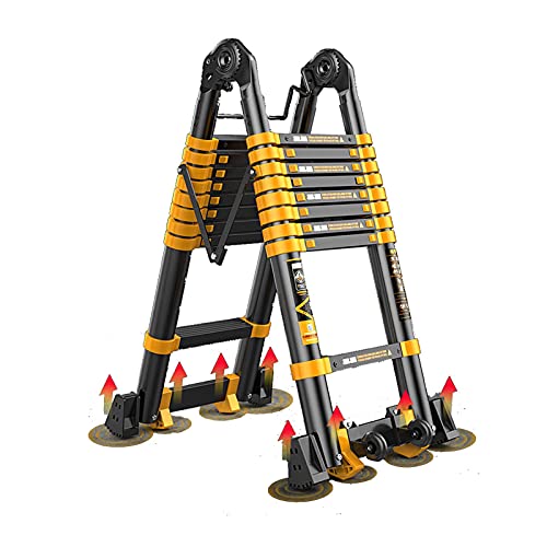 s Multifunktions-Aluminium-Leiter mit Rad, faltbar, tragbar, maximale Traglast 150 kg, für Dachboden, Freundschaftsjahre s Multifunktions-Aluminium-Leiter mit Rad, faltbar, tragbar, maximale Traglast 150 kg, für Dachboden, Freundschaftsjahre von SJFJJKD