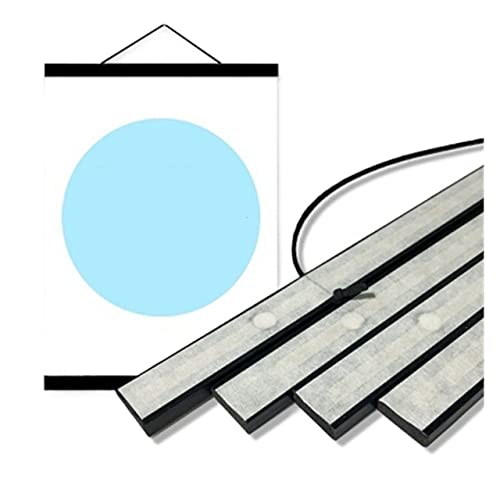 SJHFKDK Bilderrahmen, Picture Frame 21-70 cm Gemälderahmen Magnetische Holz Hanger Holz Bilderrahmen Malerei-Leinwand Rahmen Leinwand Rand Kunst Hanger(Black MDF,50cm) von SJHFKDK
