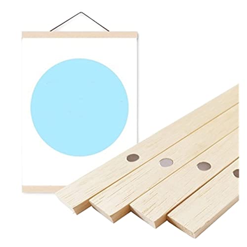 SJHFKDK Bilderrahmen, Picture Frame 21-70 cm Gemälderahmen Magnetische Holz Hanger Holz Bilderrahmen Malerei-Leinwand Rahmen Leinwand Rand Kunst Hanger(Pine Wood,70cm) von SJHFKDK