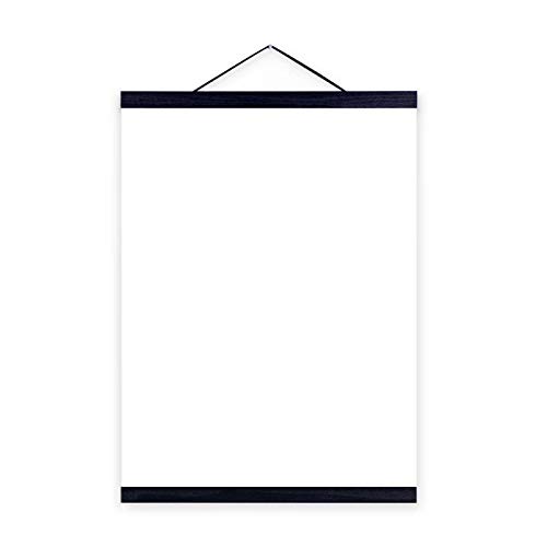 SJHFKDK Bilderrahmen, Picture Frame Holz-Plakat Hanger Foto Magnetrahmen Vier Farben DIY Bildleinwand hängende Wand-Deko Wohnkultur 21-80cm A4 A3 Individuelle(Black,30cm) von SJHFKDK