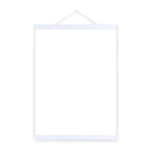 SJHFKDK Bilderrahmen, Picture Frame Holz-Plakat Hanger Foto Magnetrahmen Vier Farben DIY Bildleinwand hängende Wand-Deko Wohnkultur 21-80cm A4 A3 Individuelle(White,21cm) von SJHFKDK