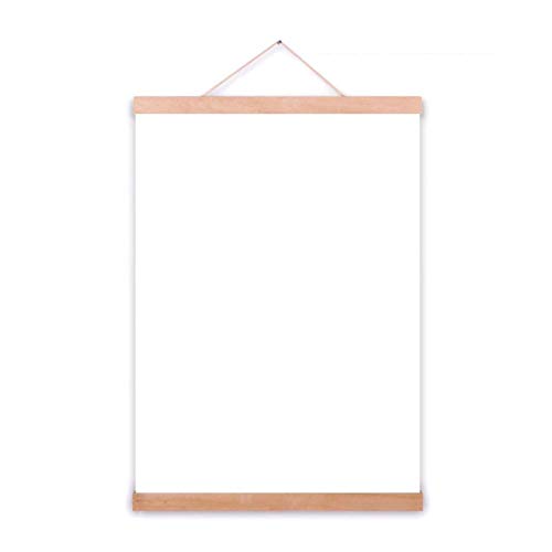 SJHFKDK Bilderrahmen, Picture Frame Holz-Plakat Hanger Foto Magnetrahmen Vier Farben DIY Bildleinwand hängende Wand-Deko Wohnkultur 21-80cm A4 A3 Individuelle(Wood Color,80cm) von SJHFKDK