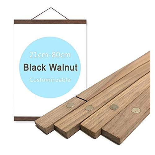 SJHFKDK Bilderrahmen, Picture Frame Magnetische Poster Aufhänger Rahmen Teak Holz Aufhänger Rahmen Natürliche Malerei Bilderrahmen Leinwand-Wand-Kunst-Fertigkeit Rand Kunst Hanger(Black Walnut,50cm) SJHFKDK Bilderrahmen, Picture Frame Magnetische Poster Aufhänger Rahmen Teak Holz Aufhänger Rahmen Natürliche Malerei Bilderrahmen Leinwand-Wand-Kunst-Fertigkeit Rand Kunst Hanger(Black Walnut,50cm) von SJHFKDK