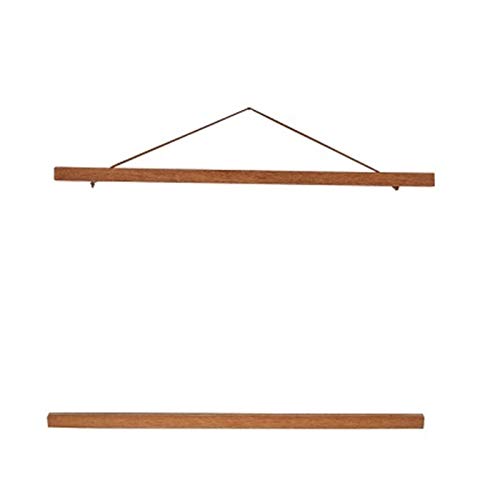 SJHFKDK Bilderrahmen, Picture Frame Natürliche Magnetic Holzrahmen Poster Hanger Bilderrahmen Poster und Drucke Weiß Holz Wandbehang Wandmalerei Start-Raum-Dekor(Teak Wood Hanger,70cm) von SJHFKDK