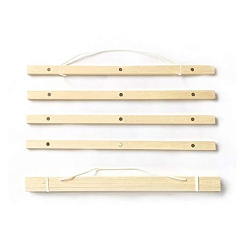 SJHFKDK Bilderrahmen, Picture Frame Natürliche Magnetic Holzrahmen Poster Hanger Bilderrahmen Poster und Drucke Weiß Holz Wandbehang Wandmalerei Start-Raum-Dekor(White Wood Hanger,40 cm) von SJHFKDK