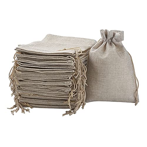 SJHFKDK JutesäCkchen, BaumwollsäCkchen 50 stücke Sackleinen Verpackung Beutel Kordelzug Taschen Darkkhaki für Schmuckverpackung 9x7cm 14x10cm 18x13cm 20x15cm(1 Count (Pack of 1) 1) von SJHFKDK