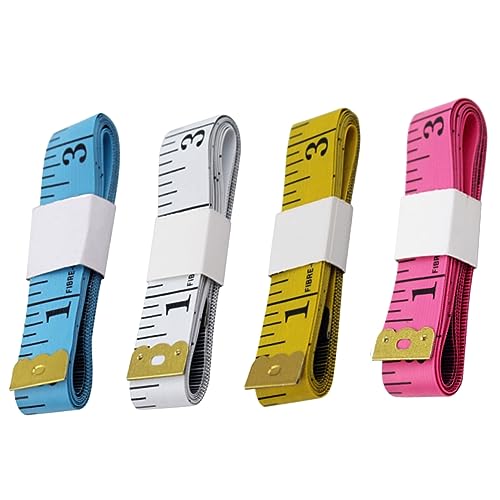 SJJJS 4 Stück weiches Maßband, Meterband, 150 cm, zum Nähen, Nähen, Stoff, Basteln SJJJS 4 Stück weiches Maßband, Meterband, 150 cm, zum Nähen, Nähen, Stoff, Basteln von SJJJS