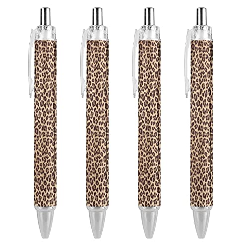 Leopard Spotted Printss glattes Schreiben mit komfortablem Griff, Geschenke für Büro-Schreibtischbedarf, 0,5 mm, schwarze Tinte, einziehbarer Kugelschreiber, Arbeits-Kugelschreiber, Tintenroller für Leopard Spotted Printss glattes Schreiben mit komfortablem Griff, Geschenke für Büro-Schreibtischbedarf, 0,5 mm, schwarze Tinte, einziehbarer Kugelschreiber, Arbeits-Kugelschreiber, Tintenroller für von SJOAOAA