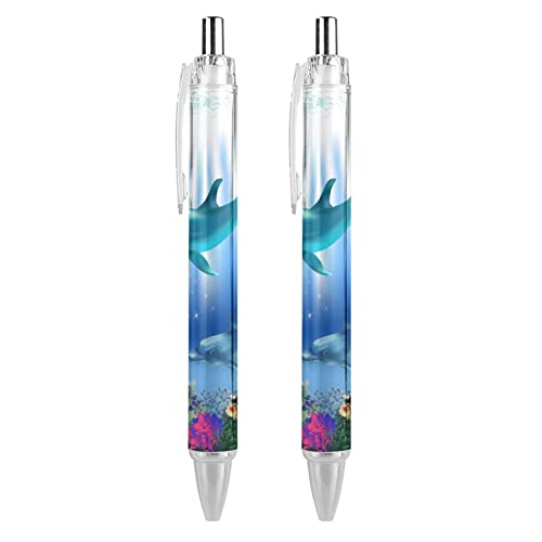 SJOAOAA Cartoon Underwater World Delfine Coral Kugelschreiber Glattes Schreiben Schwarze Tinte Kugelschreiber für Büro Schule 4PCS SJOAOAA Cartoon Underwater World Delfine Coral Kugelschreiber Glattes Schreiben Schwarze Tinte Kugelschreiber für Büro Schule 4PCS von SJOAOAA