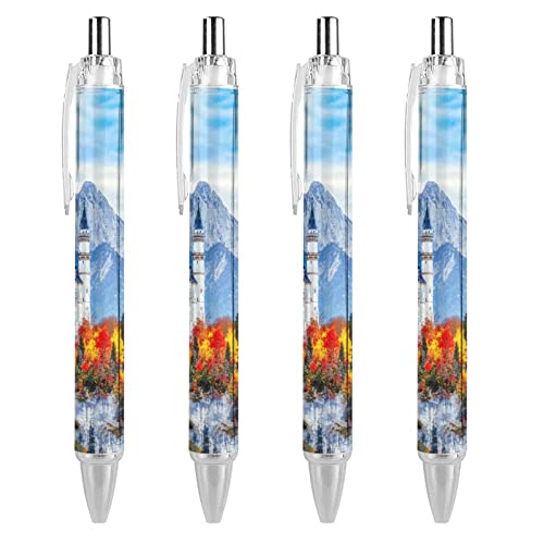 SJOAOAA Deutschland Neuschwanstein Castle Kugelschreiber Glattes Schreiben Schwarze Tinte Kugelschreiber für Büro Schule 4PCS SJOAOAA Deutschland Neuschwanstein Castle Kugelschreiber Glattes Schreiben Schwarze Tinte Kugelschreiber für Büro Schule 4PCS von SJOAOAA