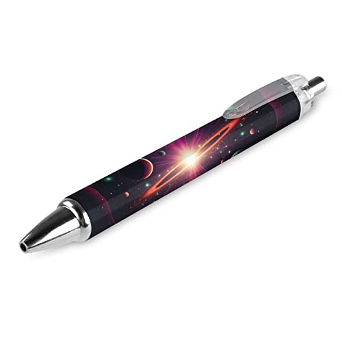 SJOAOAA Hoto Space Cosmos 0,5 mm Kugelschreiber, einziehbarer Kugelschreiber mit Griff, 4 Stück, 4 Stück von SJOAOAA