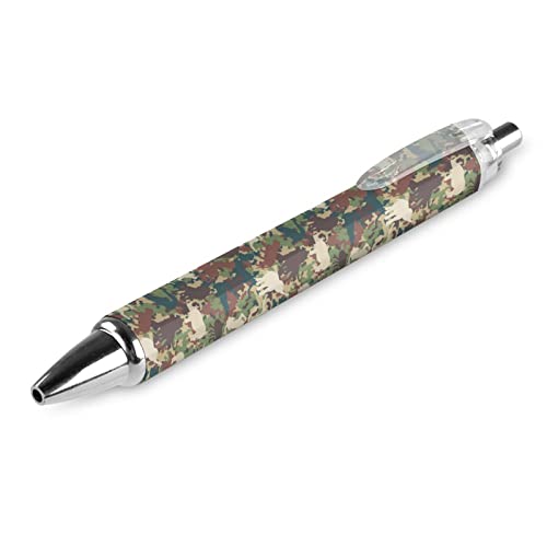 SJOAOAA Kugelschreiber mit Tarnmuster, 0,5 mm, einziehbar, mit Griff, 4 Stück, 4 Stück von SJOAOAA