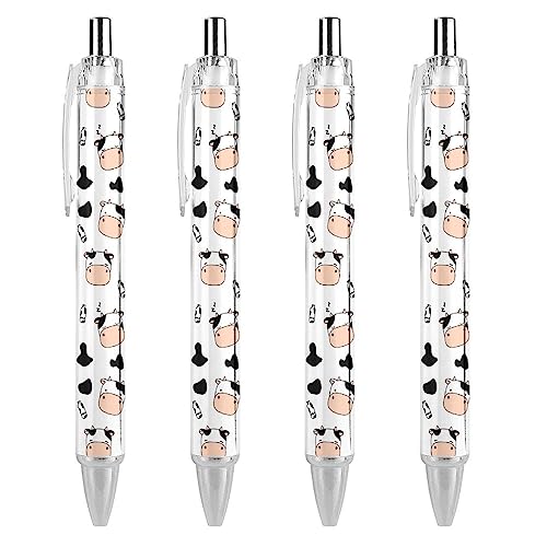 SJOAOAA Niedlicher entzückender Bauernhof-Kuh-Milch-Cartoon-Doodle 0,5 mm Kugelschreiber einziehbarer Kugelschreiber Arbeit Stift mit Griff 4 Stück 4 Stück, Einheitsgröße, siehe abbildung SJOAOAA Niedlicher entzückender Bauernhof-Kuh-Milch-Cartoon-Doodle 0,5 mm Kugelschreiber einziehbarer Kugelschreiber Arbeit Stift mit Griff 4 Stück 4 Stück, Einheitsgröße, siehe abbildung von SJOAOAA