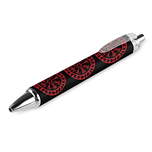 Viking Nordic Compass Kugelschreiber Glattes Schreiben 0,5 mm Schwarze Tinte Druckkugelschreiber Arbeitskugelschreiber Tintenroller für Büro Business Studenten 4 Stück Viking Nordic Compass Kugelschreiber Glattes Schreiben 0,5 mm Schwarze Tinte Druckkugelschreiber Arbeitskugelschreiber Tintenroller für Büro Business Studenten 4 Stück von SJOAOAA