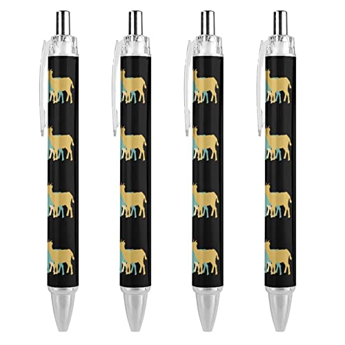 Ziegen-Silhouette-Kugelschreiber, glattes Schreiben, 0,5 mm, schwarze Tinte, einziehbarer Kugelschreiber, Arbeitskugelschreiber, Tintenroller für Büro, Geschäft, Studenten, 4 Stück Ziegen-Silhouette-Kugelschreiber, glattes Schreiben, 0,5 mm, schwarze Tinte, einziehbarer Kugelschreiber, Arbeitskugelschreiber, Tintenroller für Büro, Geschäft, Studenten, 4 Stück von SJOAOAA