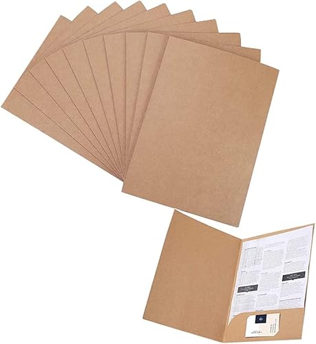 Dokumentenmappe Kraftpapier Aktenordner 10 Stück Umschläge A4 Dokumententasche Papier Aktenmappe Tragbar Sammelmappe Dateien Präsentationsmappe für Büro Schule Uni Business von SJTJSPX