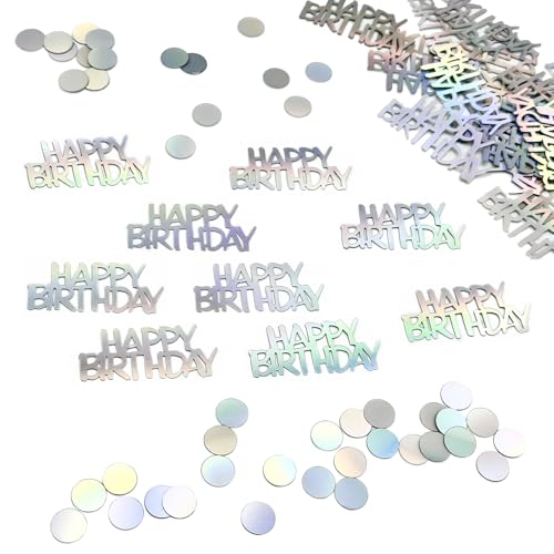 SJUIEO Happy Birthday - Geburtstags-Konfetti-Set, bunt funkelndes Geburtstags-Pailletten-Konfetti aus PVC-Folie für die Geburtstagsparty, Tischdekoration SJUIEO Happy Birthday - Geburtstags-Konfetti-Set, bunt funkelndes Geburtstags-Pailletten-Konfetti aus PVC-Folie für die Geburtstagsparty, Tischdekoration von SJUIEO