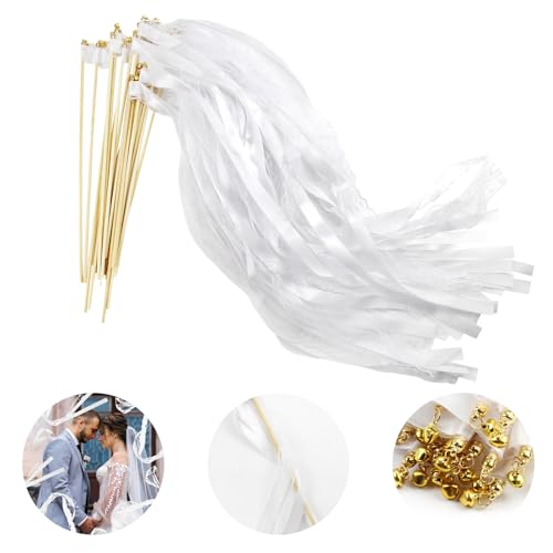 SJUNJIE 30 Stück Wedding Wands mit Glocken Spalier Hochzeit mit Holzstab Wedding Wands Hochzeit Kommt mit Einer Packung Konfetti,für Hochzeiten Geburtstagsfeiern Feiertagsfeiern SJUNJIE 30 Stück Wedding Wands mit Glocken Spalier Hochzeit mit Holzstab Wedding Wands Hochzeit Kommt mit Einer Packung Konfetti,für Hochzeiten Geburtstagsfeiern Feiertagsfeiern von SJUNJIE
