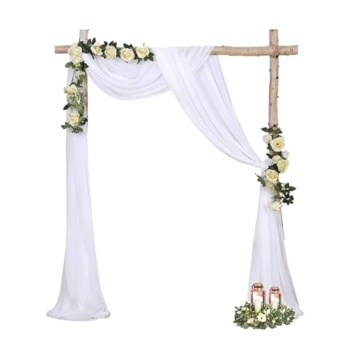 SJUNJIE Hochzeitsbogen Querbehang 160 x 600 cm Hochzeit Vorhang Chiffon Stoff Vorhang Weiß Querbehang für Fenster Traubogen Hochzeit Hochzeitsdeko Vorhang Korridor BüHnendekoration SJUNJIE Hochzeitsbogen Querbehang 160 x 600 cm Hochzeit Vorhang Chiffon Stoff Vorhang Weiß Querbehang für Fenster Traubogen Hochzeit Hochzeitsdeko Vorhang Korridor BüHnendekoration von SJUNJIE