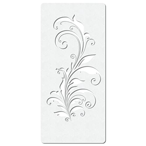 Herterich Products | Airbrush Schablone | Blume Ranke Stencil Vorlage | Tattoo und Graffiti Schablone | Hochwertige Mylarfolie | Lösemittelbeständig von Herterich Products