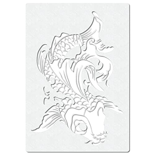 Herterich Products Airbrush Schablone für Koi Karpfen - Tattoo und Graffiti Stencil Vorlage von Herterich Products