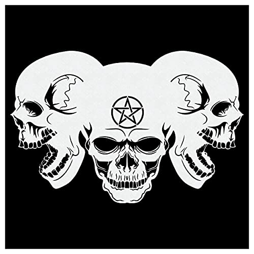 Herterich Products Airbrush Schablone 3er Schädel Haufen Pentagramm | Pile of Skulls Stencil | Wiederverwendbar & Lösungsmittelresistent | Mylar 0,1-0,2 cm | Für Airbrush & Sprays Herterich Products Airbrush Schablone 3er Schädel Haufen Pentagramm | Pile of Skulls Stencil | Wiederverwendbar & Lösungsmittelresistent | Mylar 0,1-0,2 cm | Für Airbrush & Sprays von SK-Brush