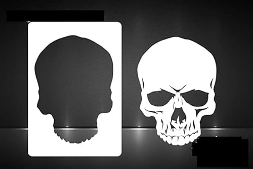 Herterich Products Airbrush Schablone Totenkopf Schädel | Skull Stencil A5 | Präzises Design für Graffiti und Tattoos | Wiederverwendbar und Lösemittelresistent Herterich Products Airbrush Schablone Totenkopf Schädel | Skull Stencil A5 | Präzises Design für Graffiti und Tattoos | Wiederverwendbar und Lösemittelresistent von SK-Brush