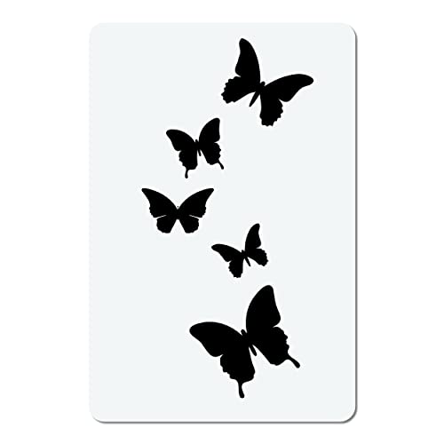 Herterich Products Mini Schmetterlinge | Airbrush Schablone | Stencil Butterfly | Präzises Design für Graffiti und Tattoos | Wiederverwendbar und Lösemittelresistent von SK-Brush