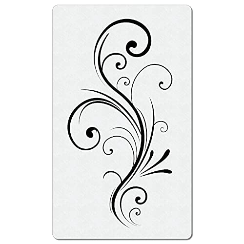 Herterich Products Airbrush Schablone für Swirl Flower Ranke | Präzises Floral Design Stencil | Perfekt für Tattoo, Graffiti und kreative Kunst | Wiederverwendbar und Lösemittelresistent von SK-Brush