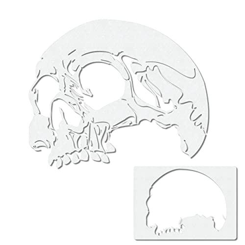 Herterich Products Airbrush Schablone Totenkopf Schädel | Skull Stencil | Präzises Design für Graffiti und Tattoos | Wiederverwendbar und Lösemittelresistent Herterich Products Airbrush Schablone Totenkopf Schädel | Skull Stencil | Präzises Design für Graffiti und Tattoos | Wiederverwendbar und Lösemittelresistent von SK-Brush