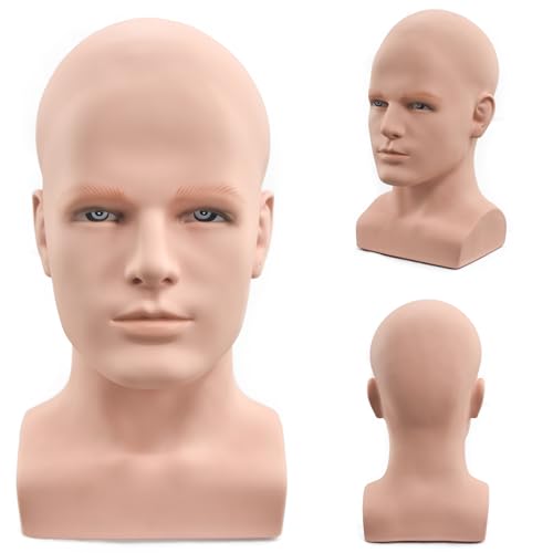Mannequin-Kopf, weiblich, professioneller Kosmetologie-Trainingskopf, Puppenkopf für Perückenherstellung und Präsentationsständer, mit kostenloser Tischklemme (L90-GT) von SK-QACD