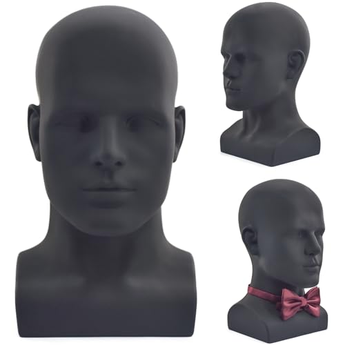 SK-QACD Mannequin-Kopf für Herren, professioneller Kosmetologie-Puppenkopf für Display, Headset, Kopfhörer, Spielkonsole, Hüte, Perückenschmuck (L90-YH) von SK-QACD