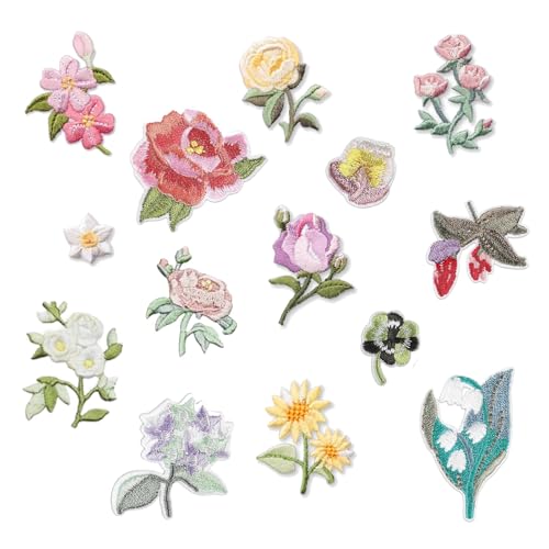 14 Stück Blumen patches zum Aufbügeln, Bestickte Aufnäher Bügelflicken Bügel Patches, Aufnäher zum Aufbügeln, Patches Klett, Bügelbilder für Hosen, Hut, Jeans, Hemden & Jacken, DIY-Zubehör 14 Stück Blumen patches zum Aufbügeln, Bestickte Aufnäher Bügelflicken Bügel Patches, Aufnäher zum Aufbügeln, Patches Klett, Bügelbilder für Hosen, Hut, Jeans, Hemden & Jacken, DIY-Zubehör von SKDFHOD
