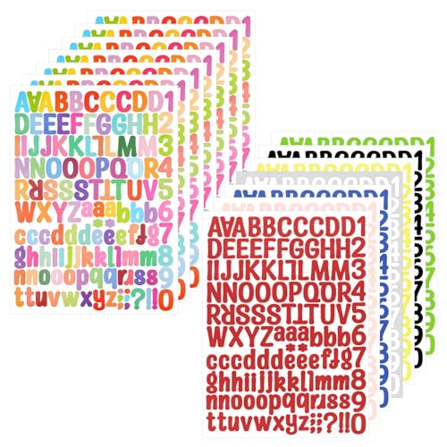 SKENGWEL 14 Blatt Buchstaben Aufkleber,1764 Stücke Buchstaben Aufkleber,Bunte Klebebuchstaben Aufkleber,Selbstklebendes Vinyl Buchstaben Zahlen Kit,für Postfach, DIY Scrapbooking, Grußkartendekoration SKENGWEL 14 Blatt Buchstaben Aufkleber,1764 Stücke Buchstaben Aufkleber,Bunte Klebebuchstaben Aufkleber,Selbstklebendes Vinyl Buchstaben Zahlen Kit,für Postfach, DIY Scrapbooking, Grußkartendekoration von SKENGWEL
