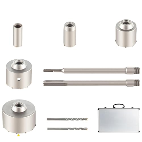 4-in-1-Betonlochsägen-Set, 8/9-teilig, 30–100/40–125 mm, SDS-Plus- oder SDS-Max-Schaft, Zementbohrer, Wandlochöffner-Werkzeugset (10-teilig, ohne Gewinde) von SKFGNX