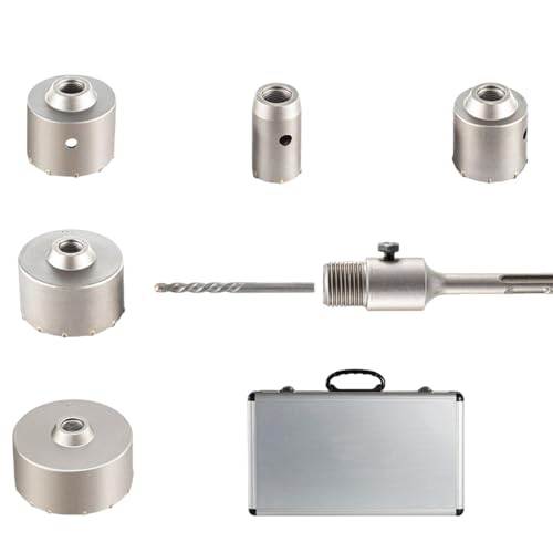 4-in-1-Betonlochsägen-Set, 8/9-teilig, 30–100/40–125 mm, SDS-Plus- oder SDS-Max-Schaft, Zementbohrer, Wandlochöffner-Werkzeugset (8-teilig, ohne Gewinde) von SKFGNX