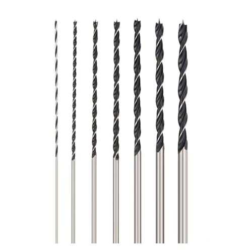 Bohrer-Set, extra lang, 300 mm, Zentrierspitze, Drehspitze, Karbonstahl, Holzbearbeitung, für Hartholz, Sperrholz, Kunststoff, Aluminium Bohrer-Set, extra lang, 300 mm, Zentrierspitze, Drehspitze, Karbonstahl, Holzbearbeitung, für Hartholz, Sperrholz, Kunststoff, Aluminium von SKFGNX
